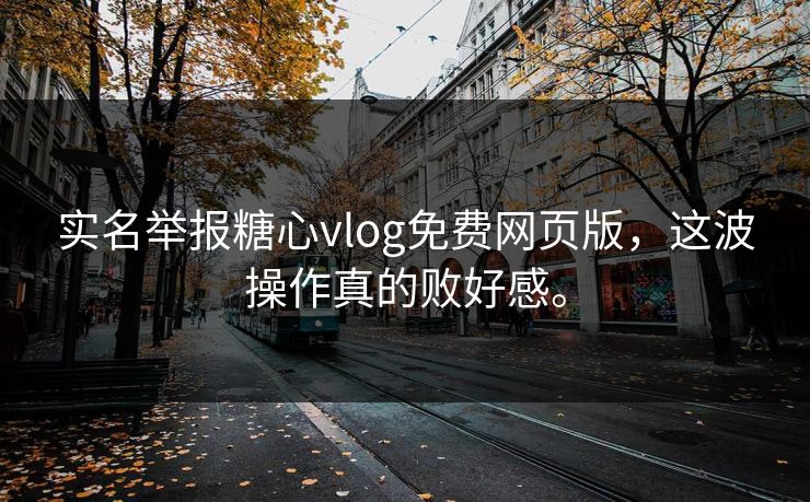 实名举报糖心vlog免费网页版，这波操作真的败好感。