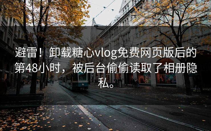 避雷！卸载糖心vlog免费网页版后的第48小时，被后台偷偷读取了相册隐私。